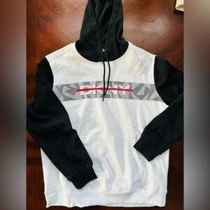 DKNY Men's Black and White Hoodie size XL